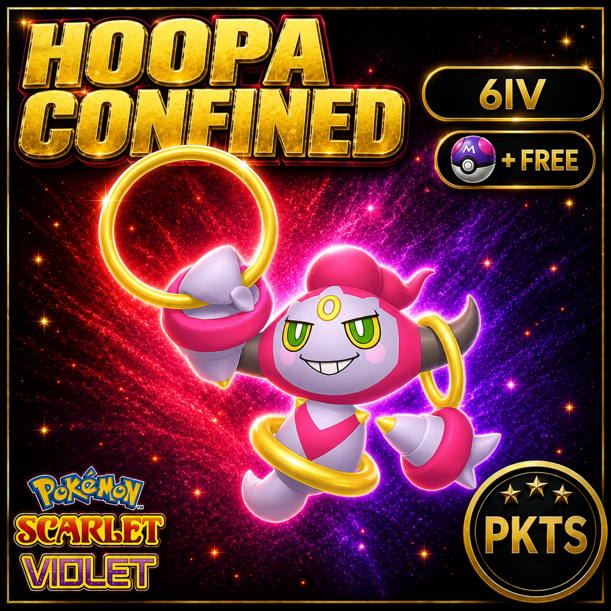 Non-Shiny Hoopa Confined Pokémon Scarlet Violet 6IV | PKTS