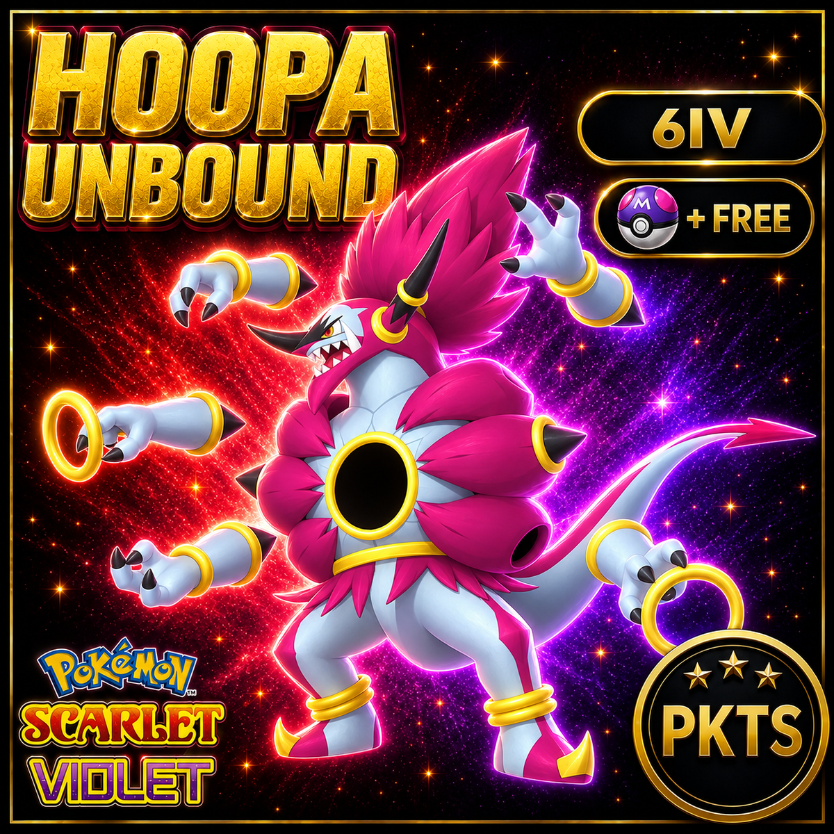 Non-Shiny Hoopa Unbound Pokémon Scarlet Violet 6IV | PKTS