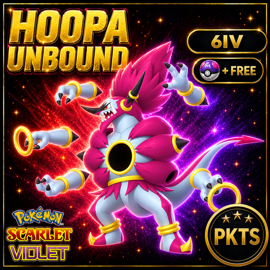 Non-Shiny Hoopa Unbound Pokémon Scarlet Violet 6IV | PKTS