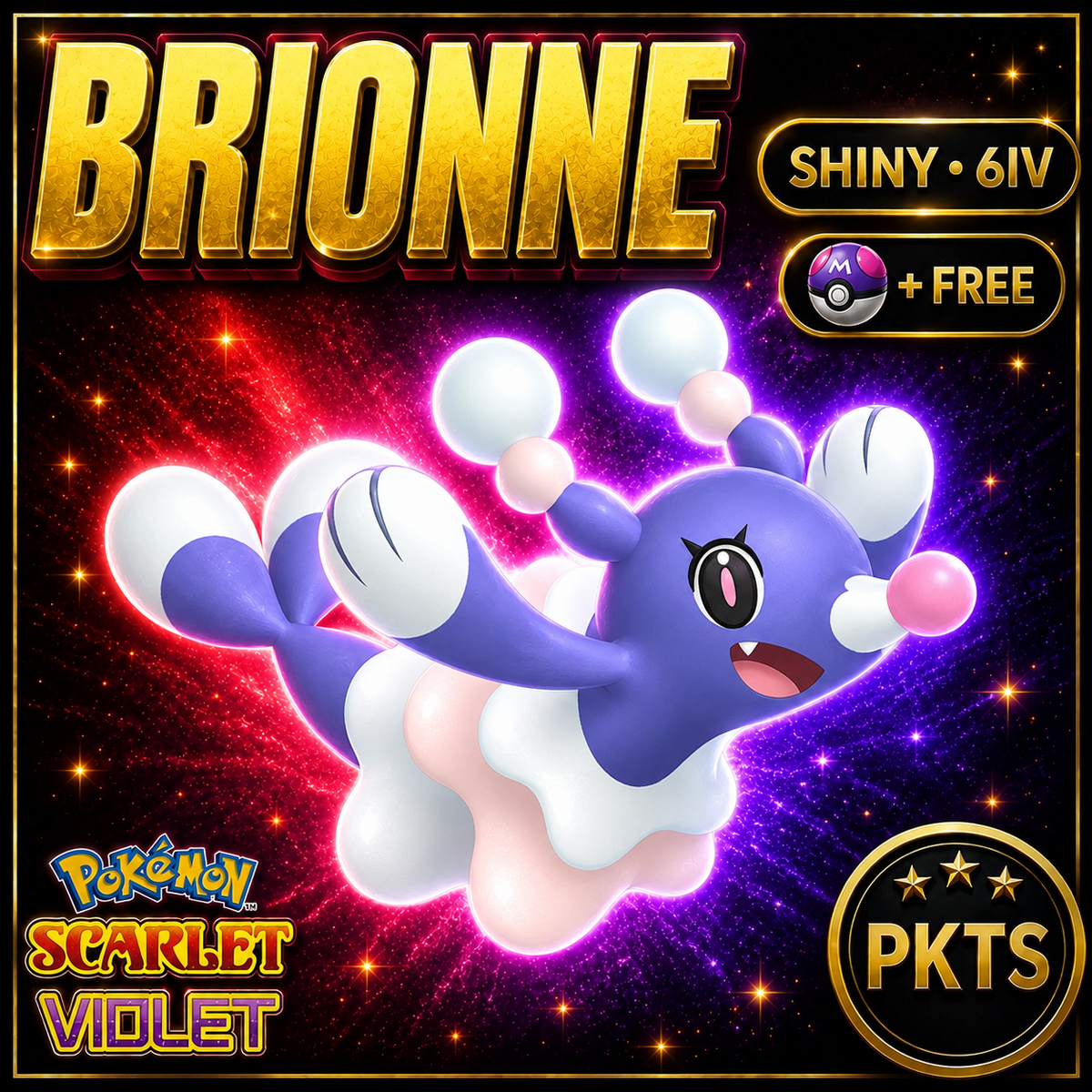 Shiny Brionne 6IV Pokémon Scarlet Violet Link Trade | PKTS