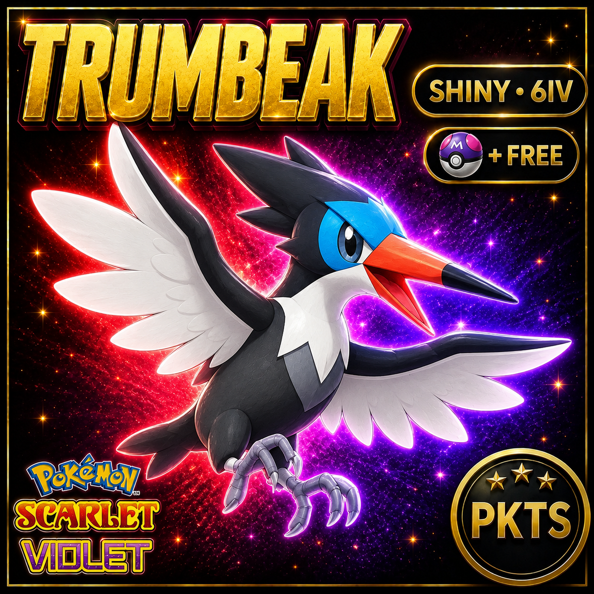 Shiny Trumbeak 6IV Pokémon Scarlet Violet Link Trade | PKTS
