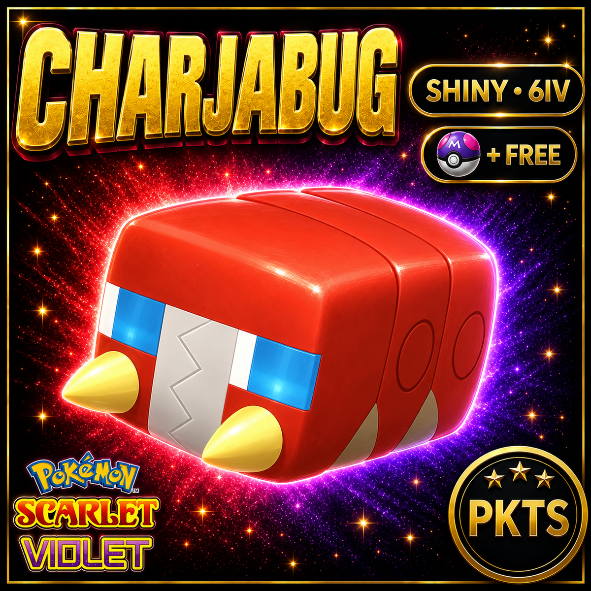 Shiny Charjabug 6IV Pokémon Scarlet Violet Link Trade | PKTS
