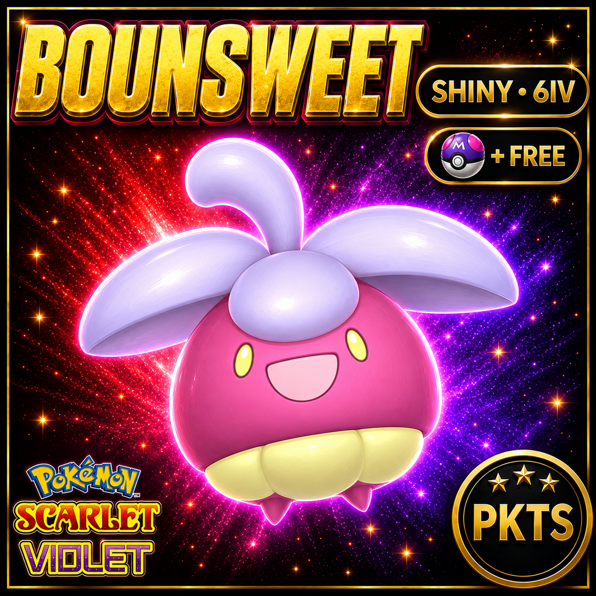 Shiny Bounsweet 6IV Pokémon Scarlet Violet Link Trade | PKTS