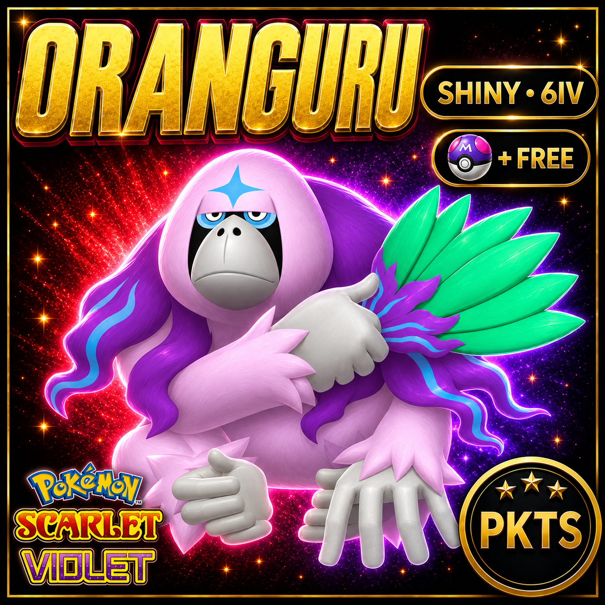 Shiny Oranguru 6IV Pokémon Scarlet Violet Link Trade | PKTS