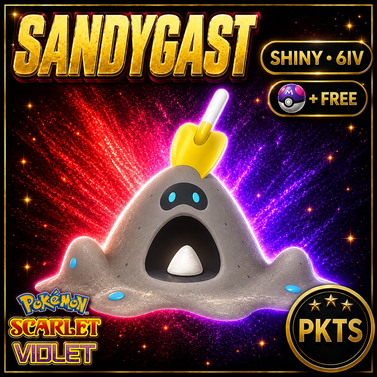 Shiny Sandygast 6IV Pokémon Scarlet Violet Link Trade | PKTS