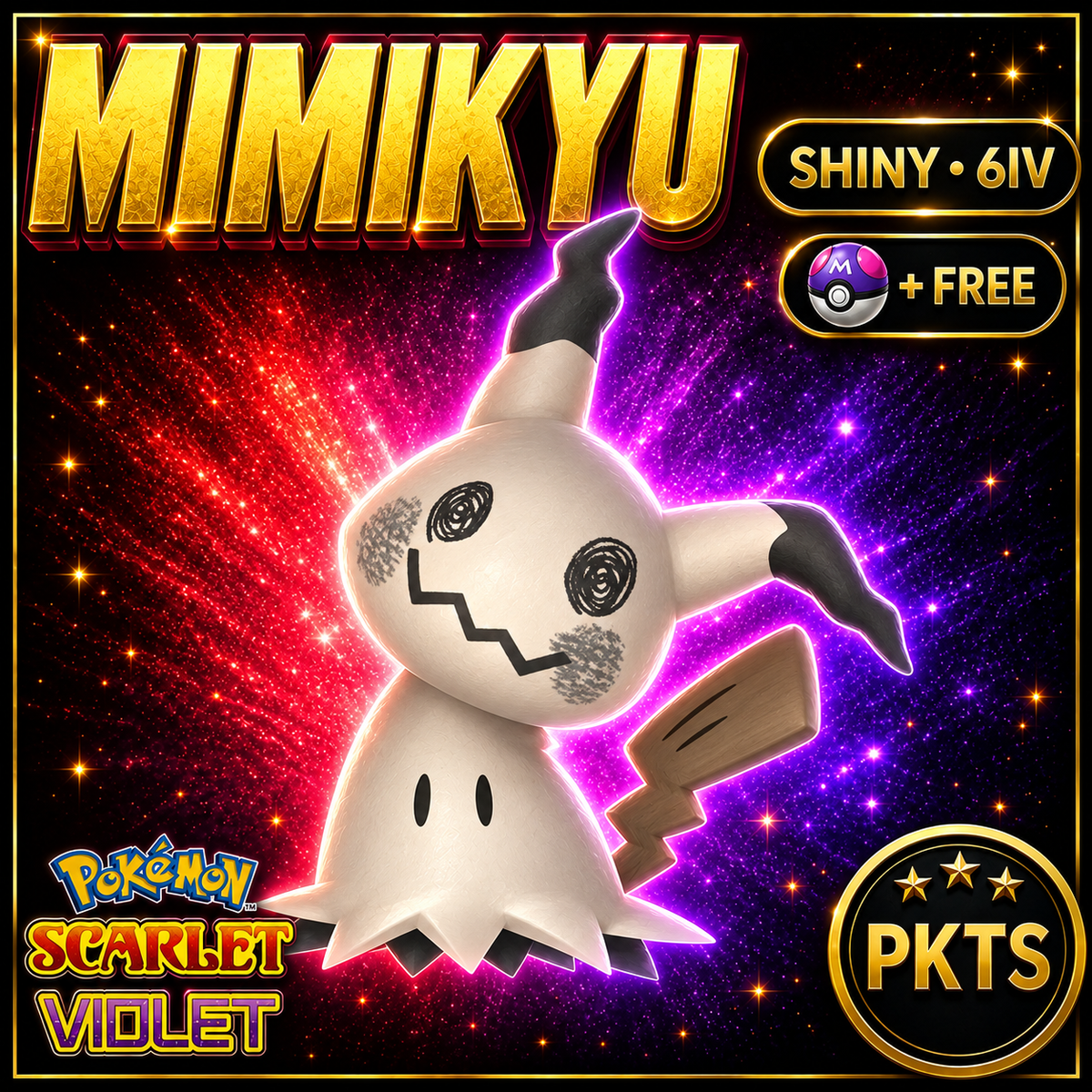 Shiny Mimikyu 6IV Pokémon Scarlet Violet Link Trade | PKTS