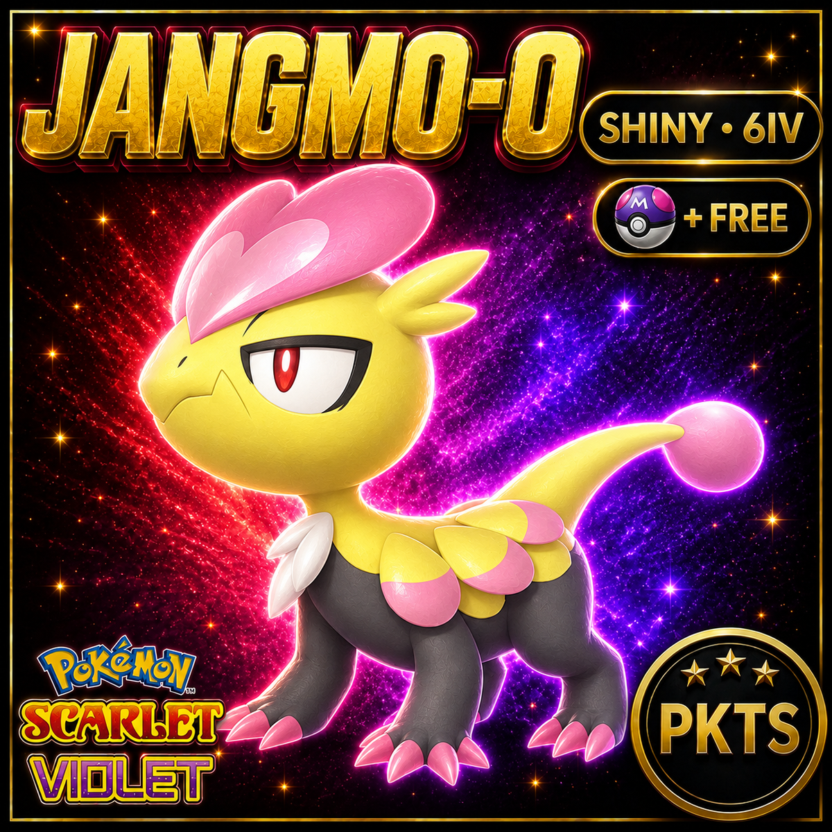 Shiny Jangmo-o 6IV Pokémon Scarlet Violet Link Trade | PKTS