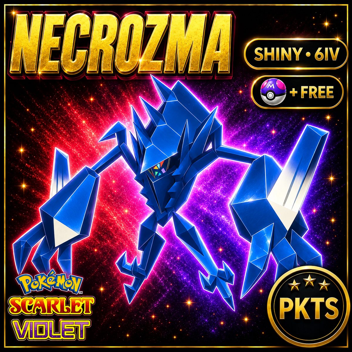 Shiny Necrozma 6IV Pokémon Scarlet Violet Link Trade | PKTS