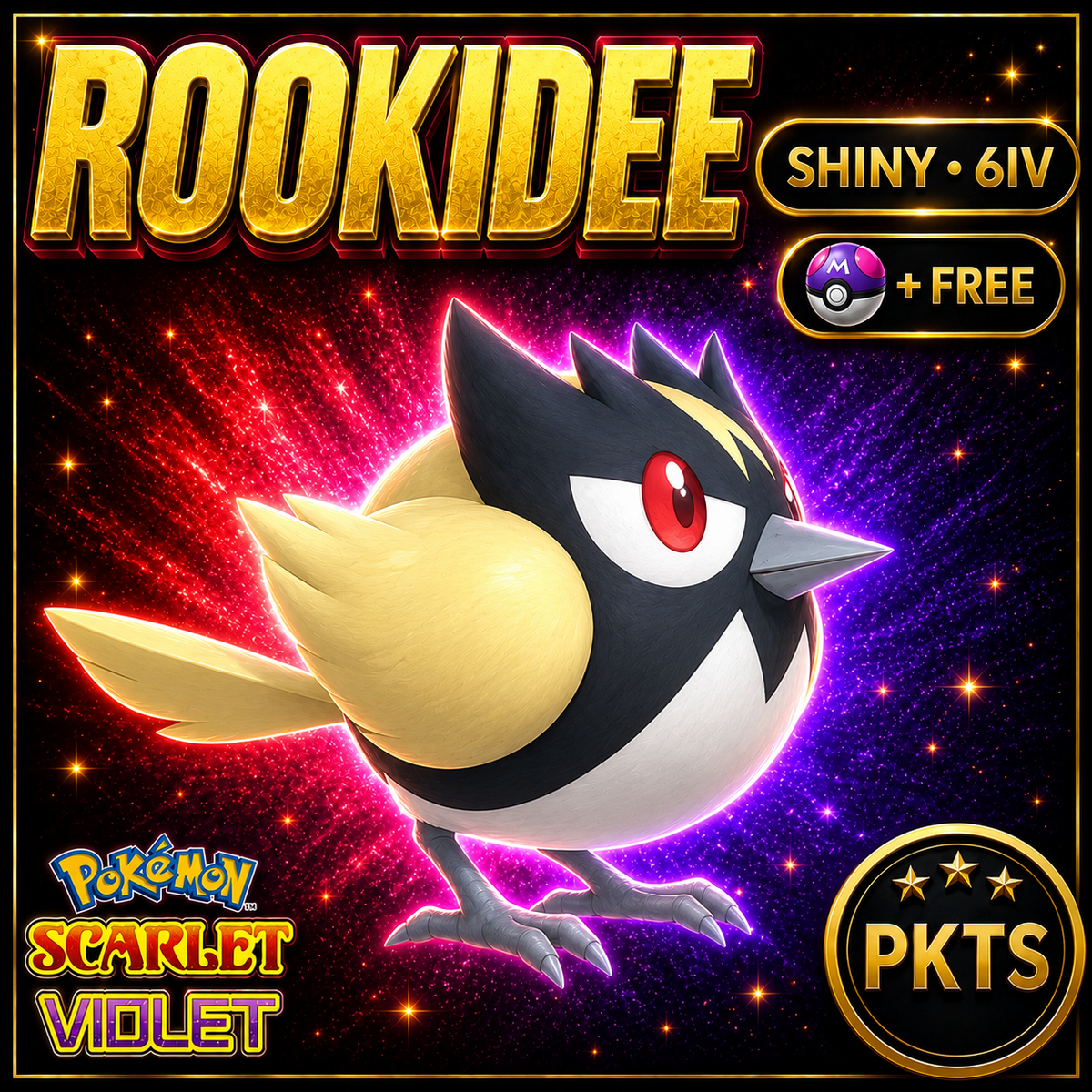 Shiny Rookidee 6IV Pokémon Scarlet Violet Link Trade | PKTS