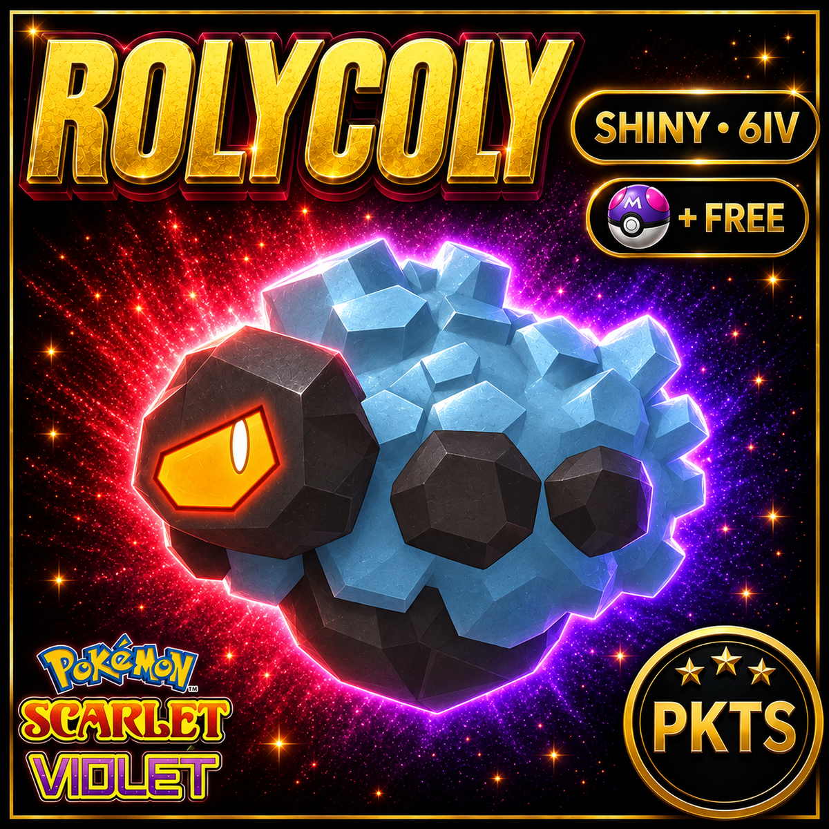 Shiny Rolycoly 6IV Pokémon Scarlet Violet Link Trade | PKTS