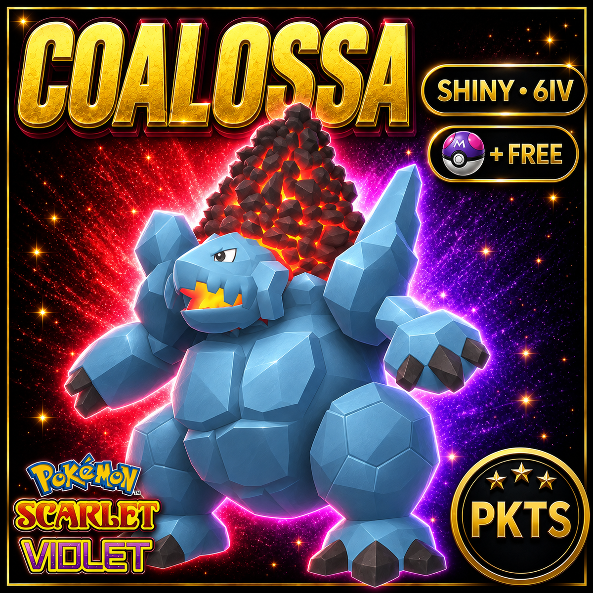 Shiny Coalossal 6IV Pokémon Scarlet Violet Link Trade | PKTS