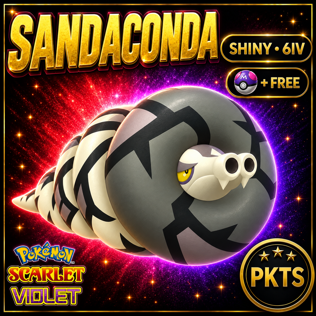 Shiny Sandaconda 6IV Pokémon Scarlet Violet Link Trade | PKTS