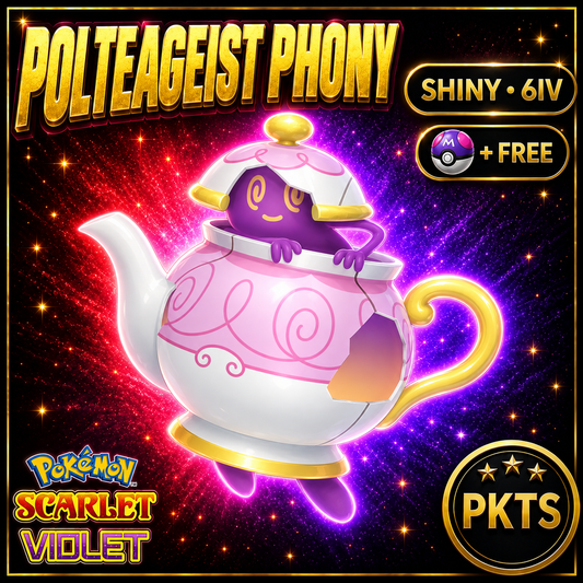 Shiny Polteageist Phony 6IV Pokémon Scarlet Violet Link Trade | PKTS