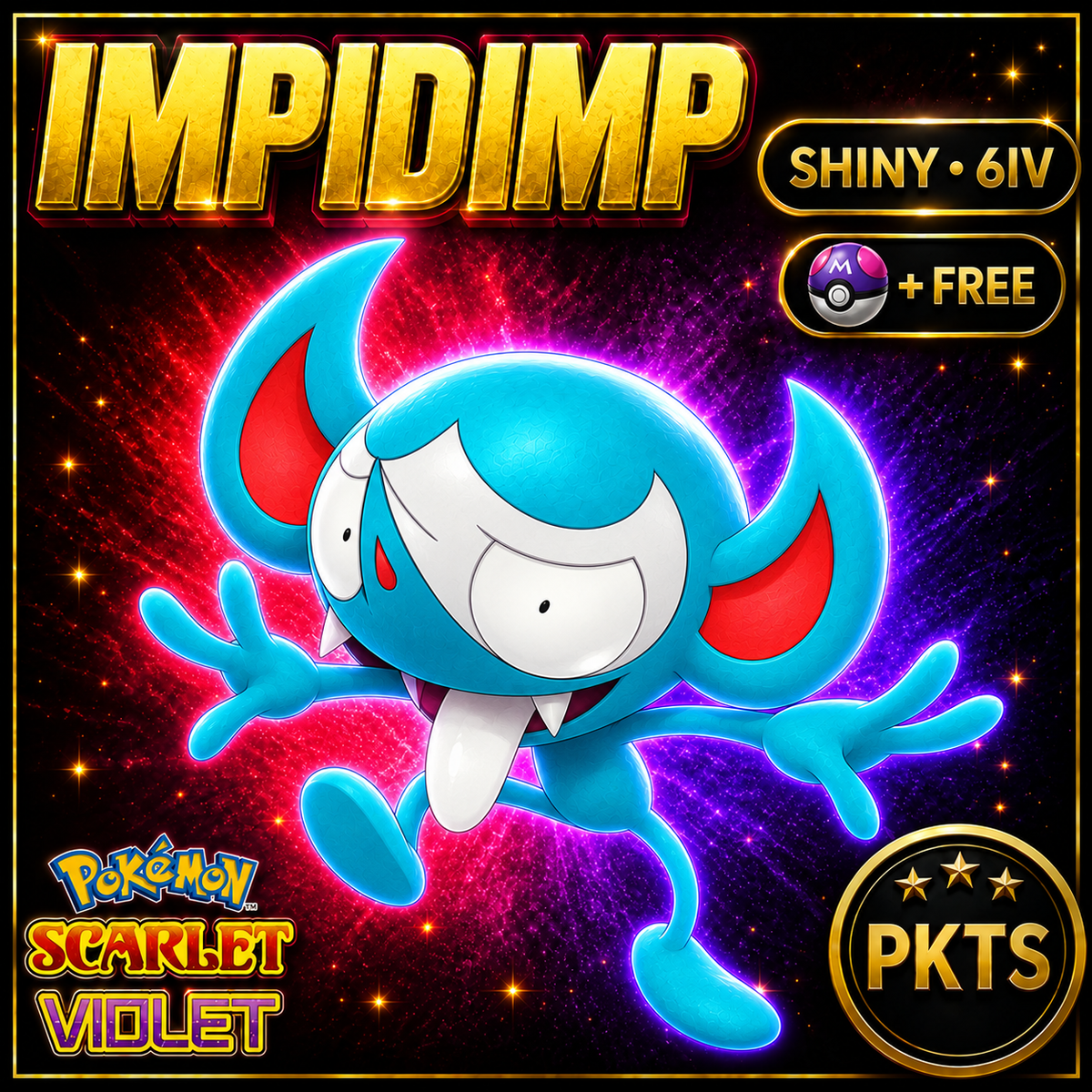 Shiny Impidimp 6IV Pokémon Scarlet Violet Link Trade | PKTS