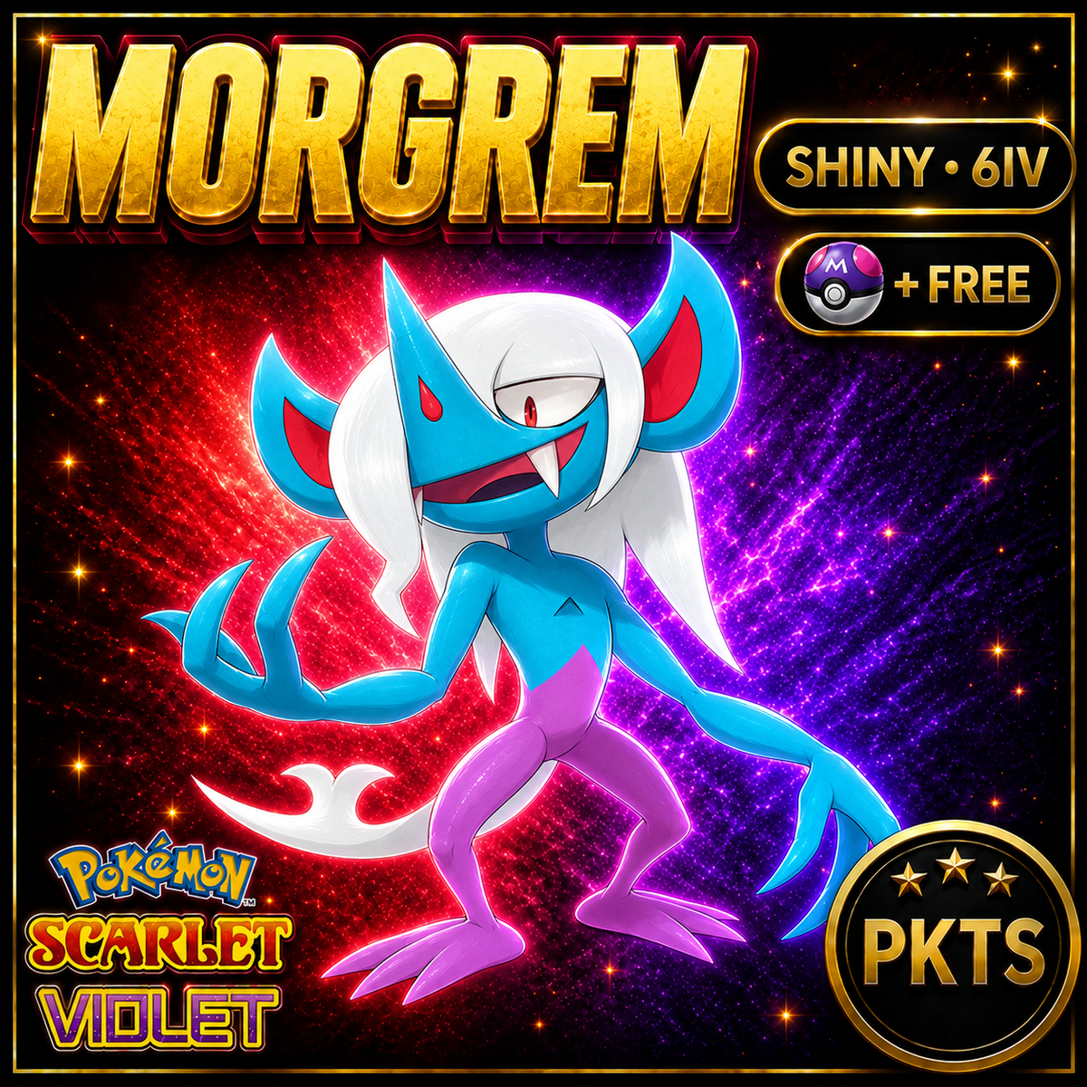 Shiny Morgrem 6IV Pokémon Scarlet Violet Link Trade | PKTS
