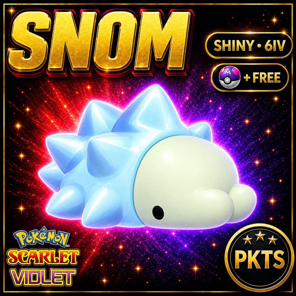 Shiny Snom 6IV Pokémon Scarlet Violet Link Trade | PKTS
