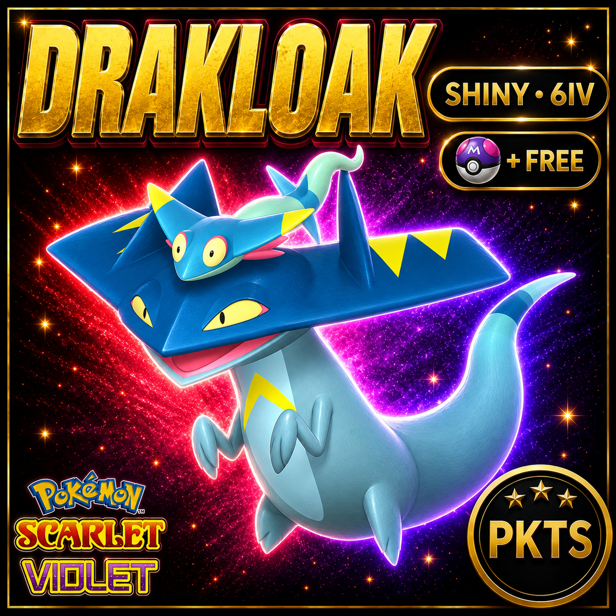 Shiny Drakloak 6IV Pokémon Scarlet Violet Link Trade | PKTS
