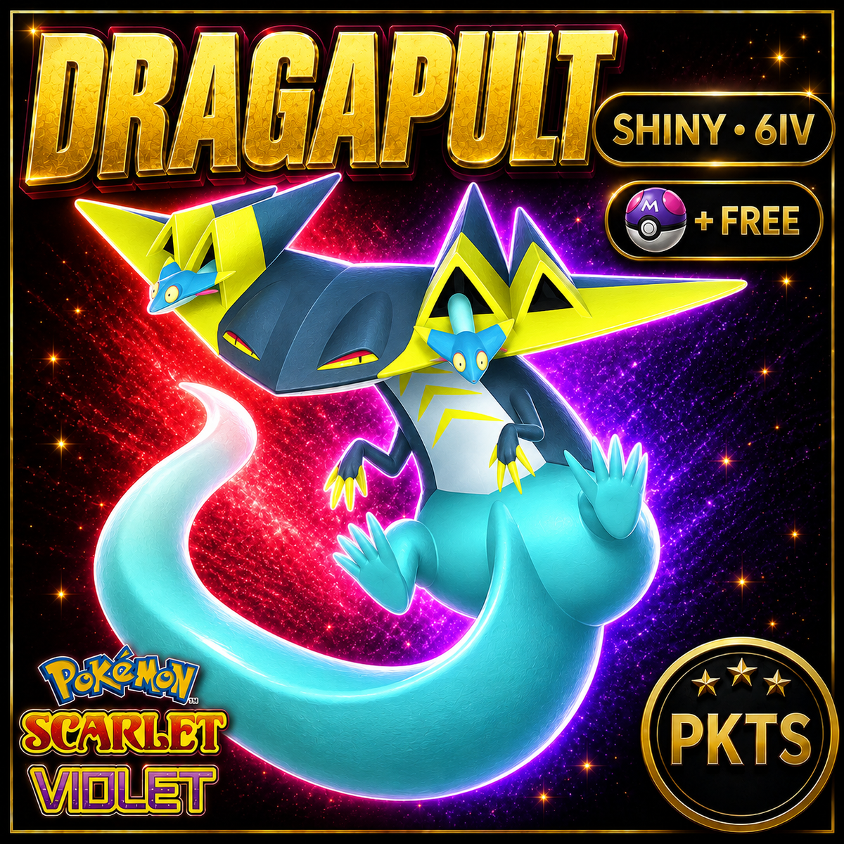 Shiny Dragapult 6IV Pokémon Scarlet Violet Link Trade | PKTS
