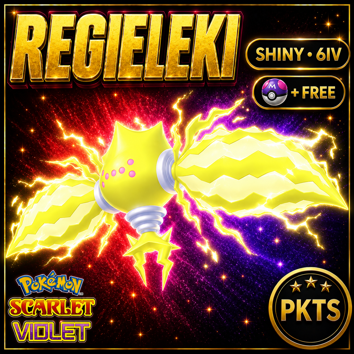 Shiny Regieleki 6IV Pokémon Scarlet Violet Link Trade | PKTS