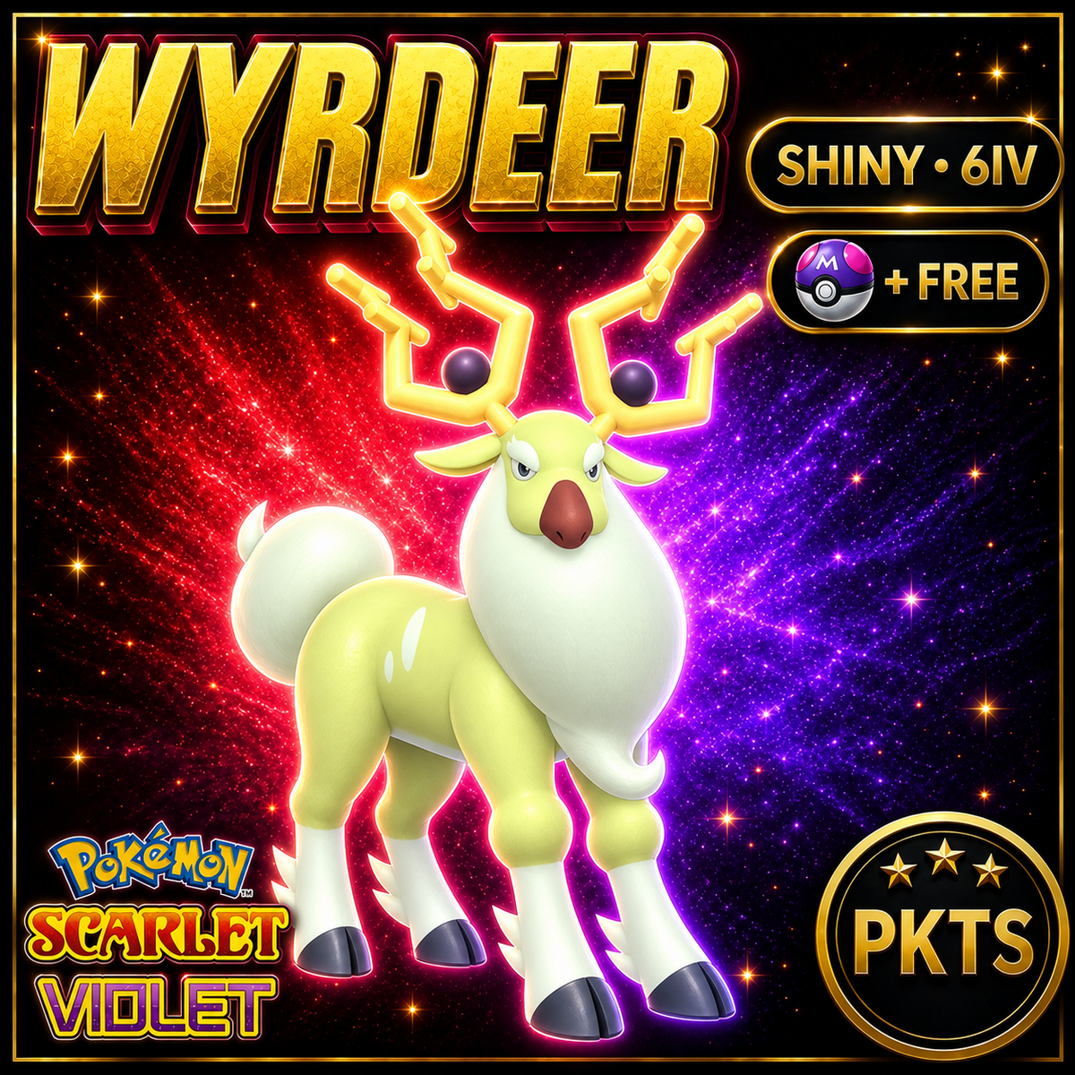 Shiny Wyrdeer 6IV Pokémon Scarlet Violet Link Trade | PKTS