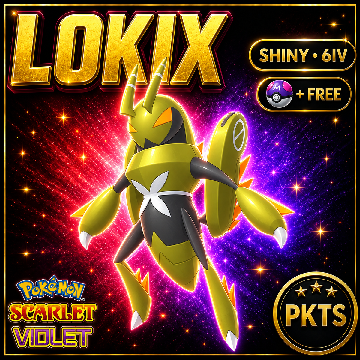 Shiny Lokix 6IV Pokémon Scarlet Violet Link Trade | PKTS