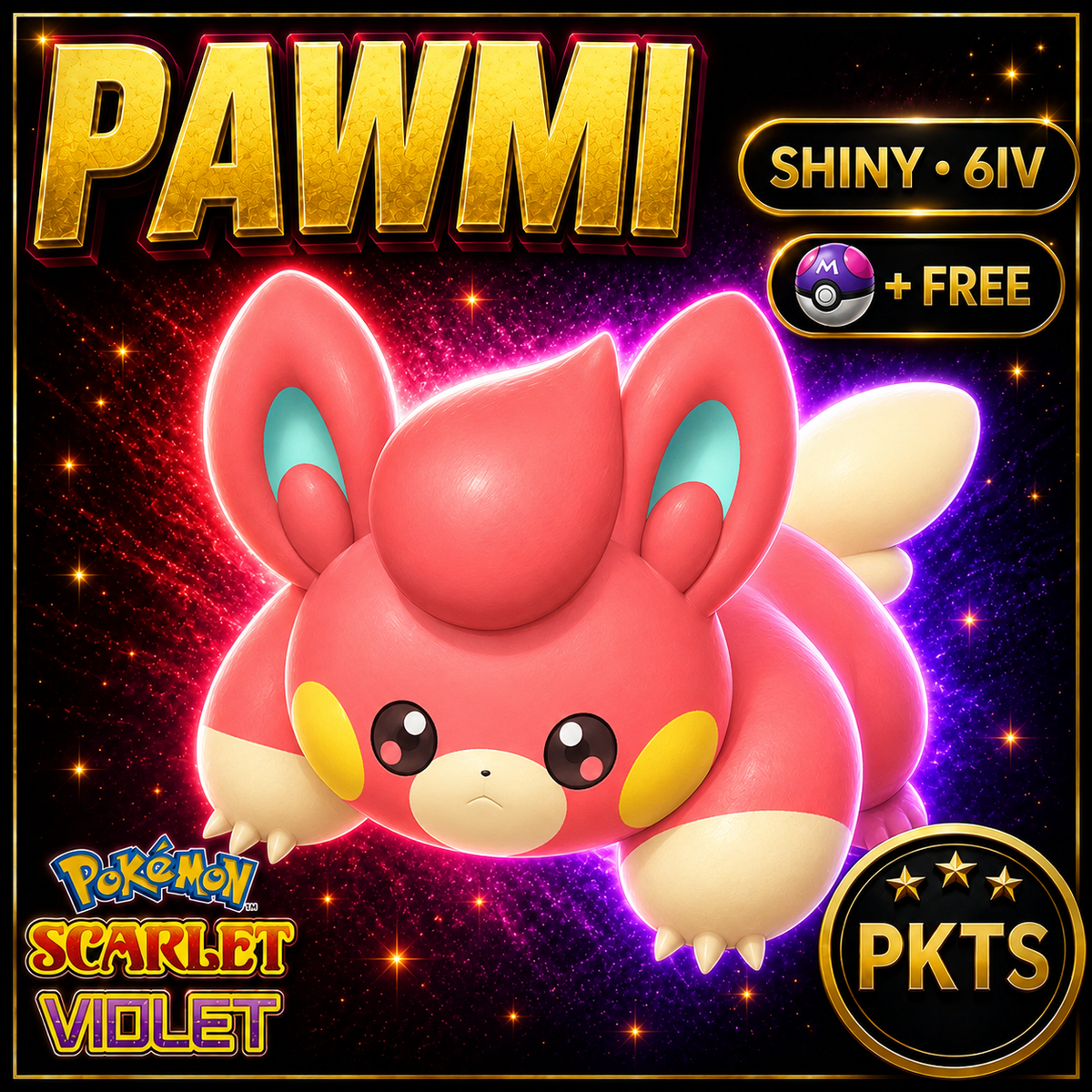 Shiny Pawmi 6IV Pokémon Scarlet Violet Link Trade | PKTS