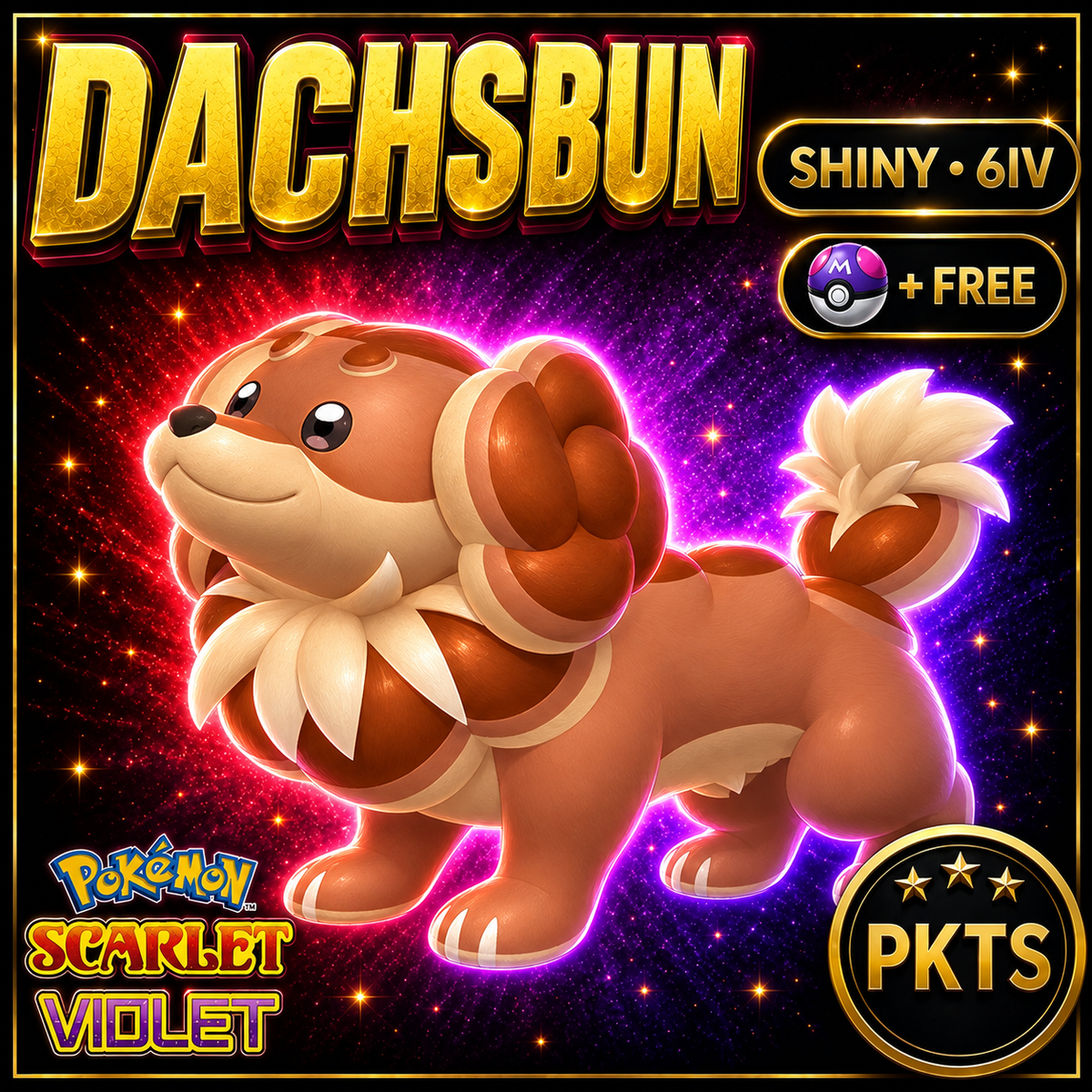 Shiny Dachsbun 6IV Pokémon Scarlet Violet Link Trade | PKTS