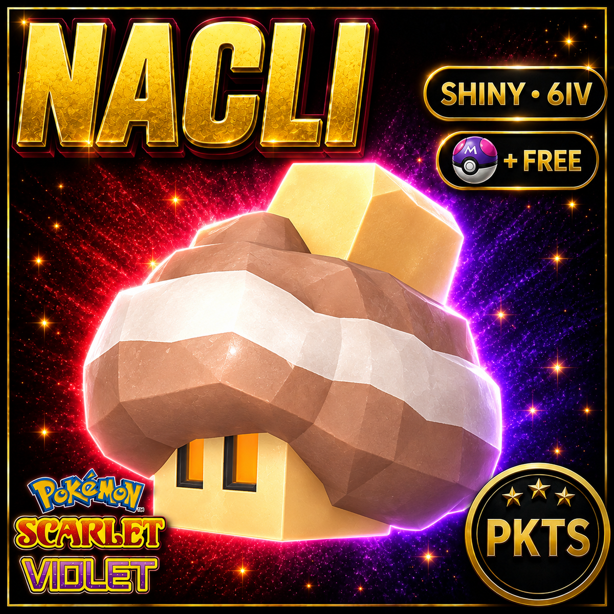 Shiny Nacli 6IV Pokémon Scarlet Violet Link Trade | PKTS