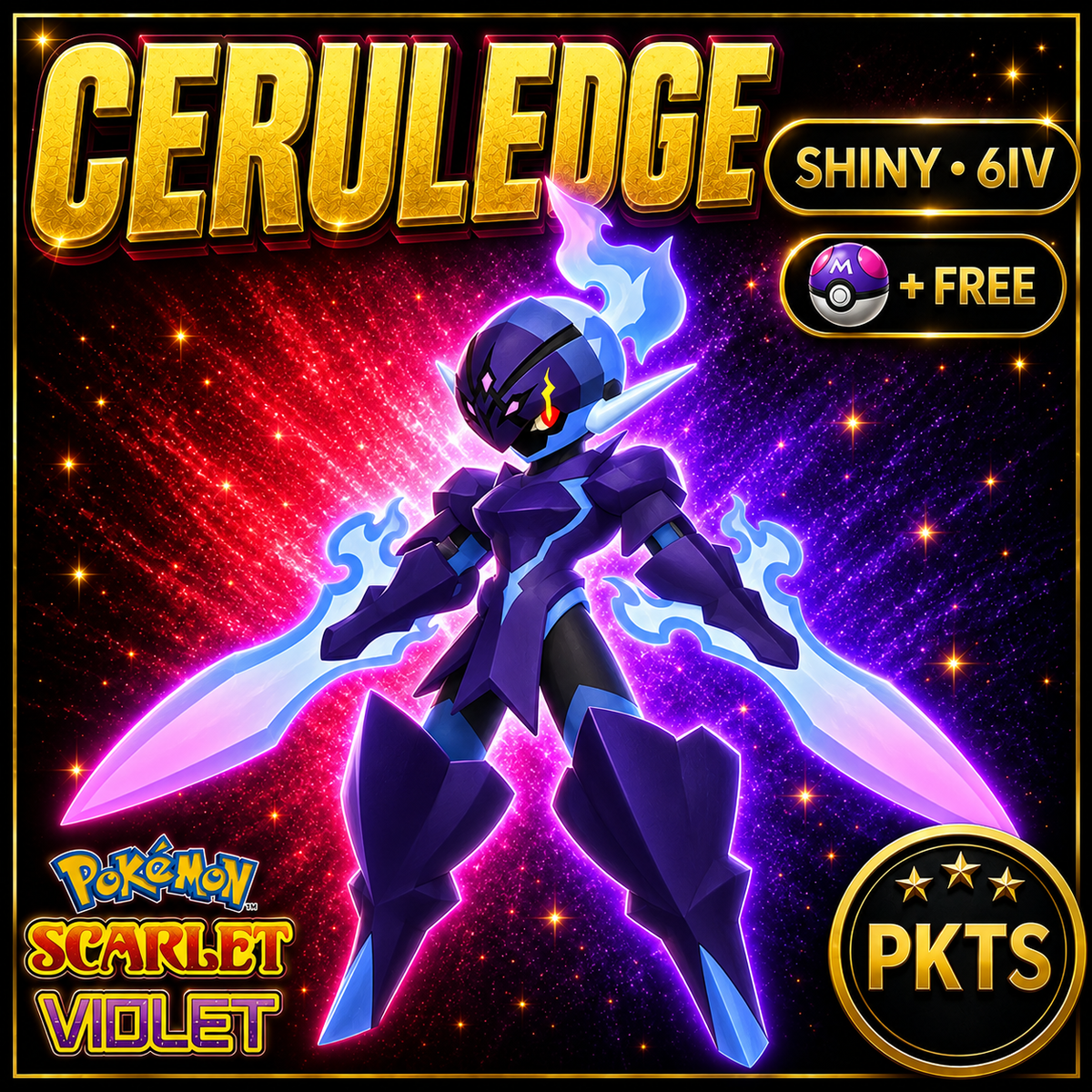 Shiny Ceruledge 6IV Pokémon Scarlet Violet Link Trade | PKTS