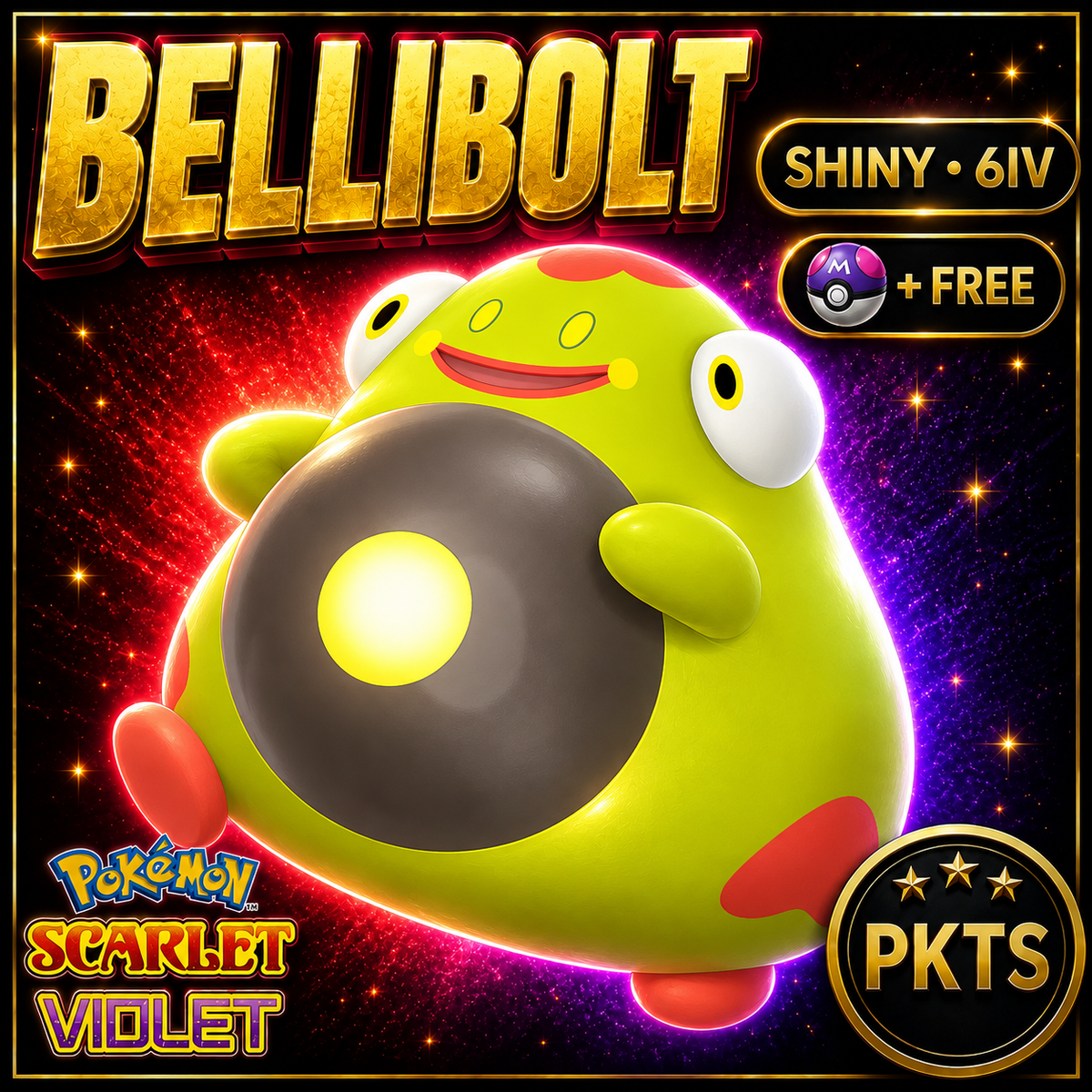 Shiny Bellibolt 6IV Pokémon Scarlet Violet Link Trade | PKTS