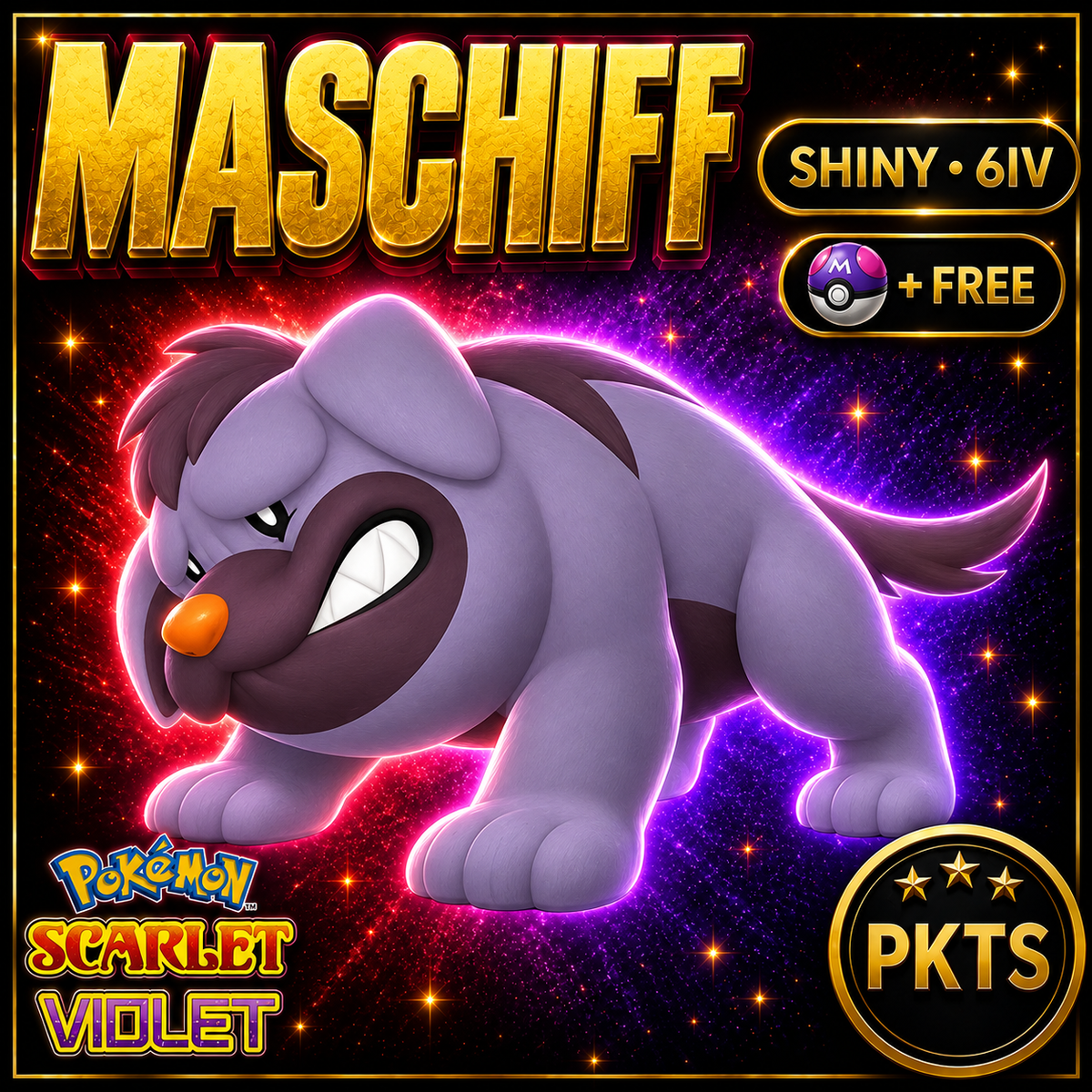 Shiny Maschiff 6IV Pokémon Scarlet Violet Link Trade | PKTS
