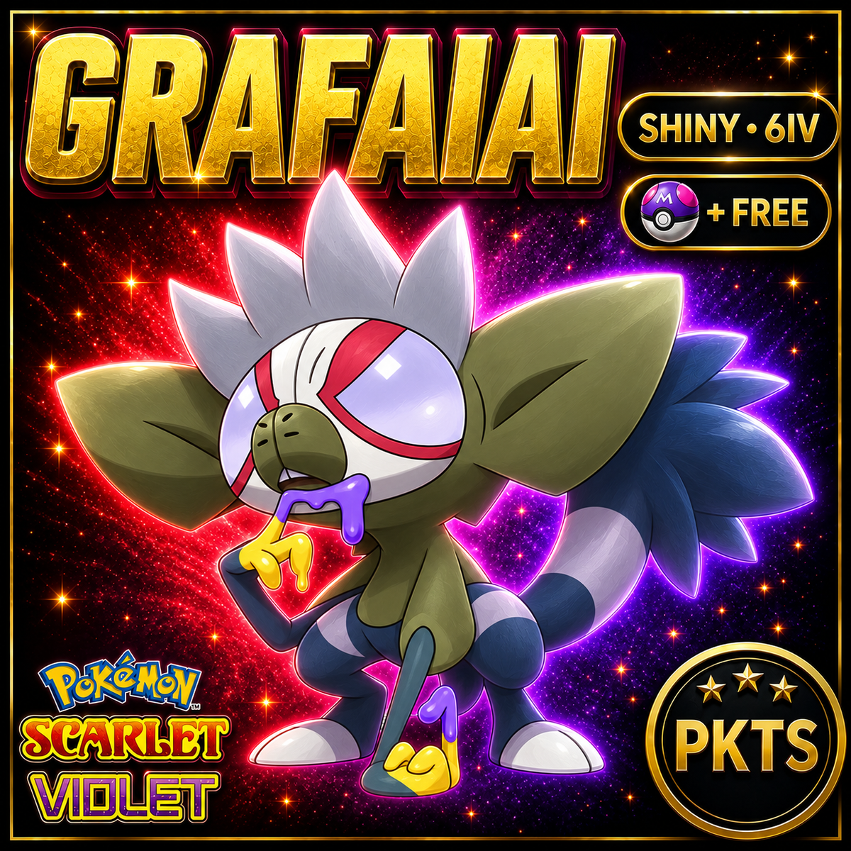 Shiny Grafaiai 6IV Pokémon Scarlet Violet Link Trade | PKTS
