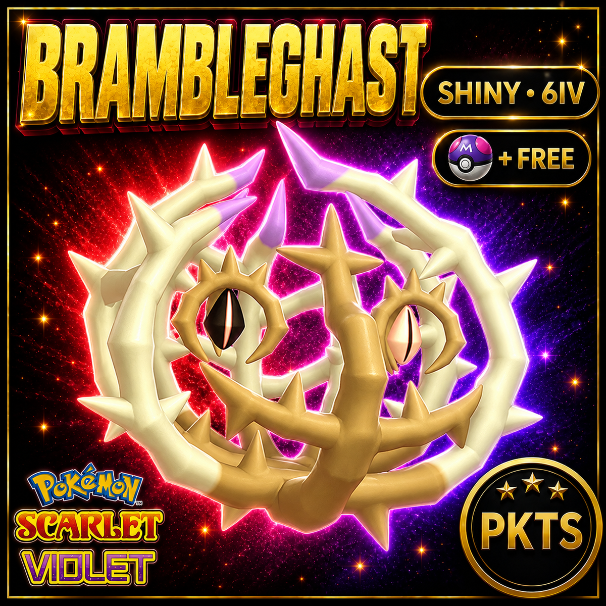 Shiny Brambleghast 6IV Pokémon Scarlet Violet Link Trade | PKTS