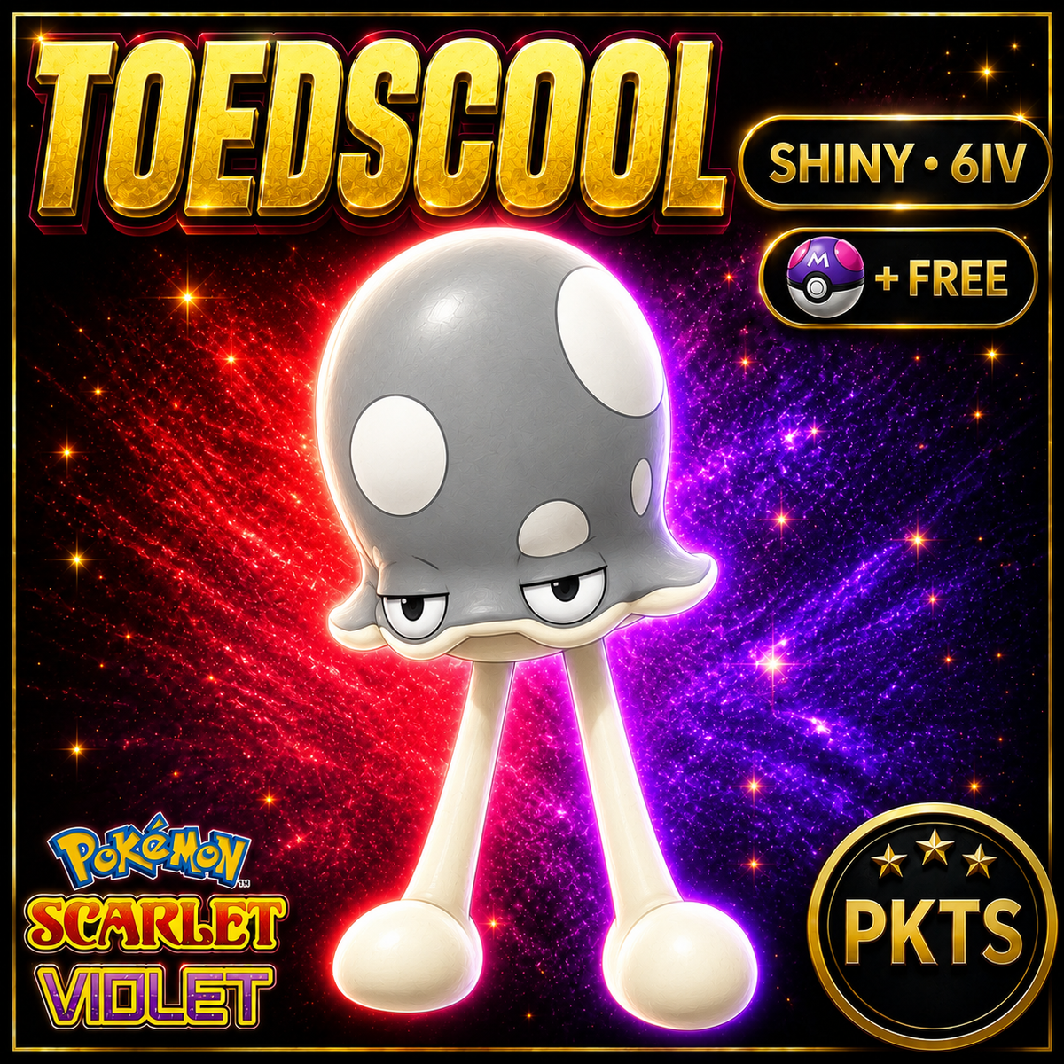 Shiny Toedscool 6IV Pokémon Scarlet Violet Link Trade | PKTS