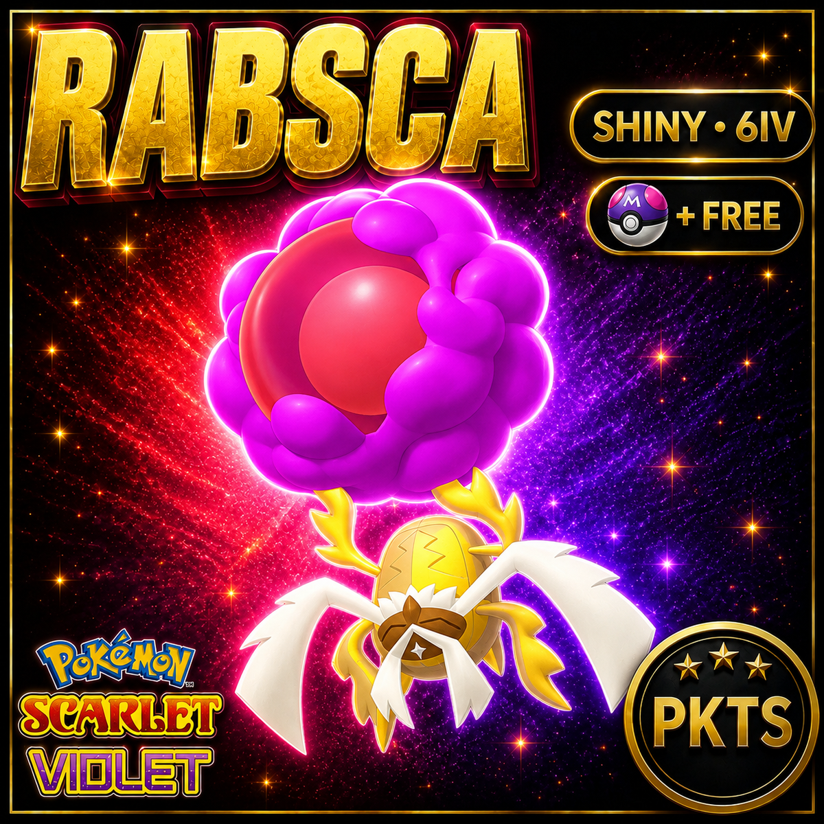 Shiny Rabsca 6IV Pokémon Scarlet Violet Link Trade | PKTS