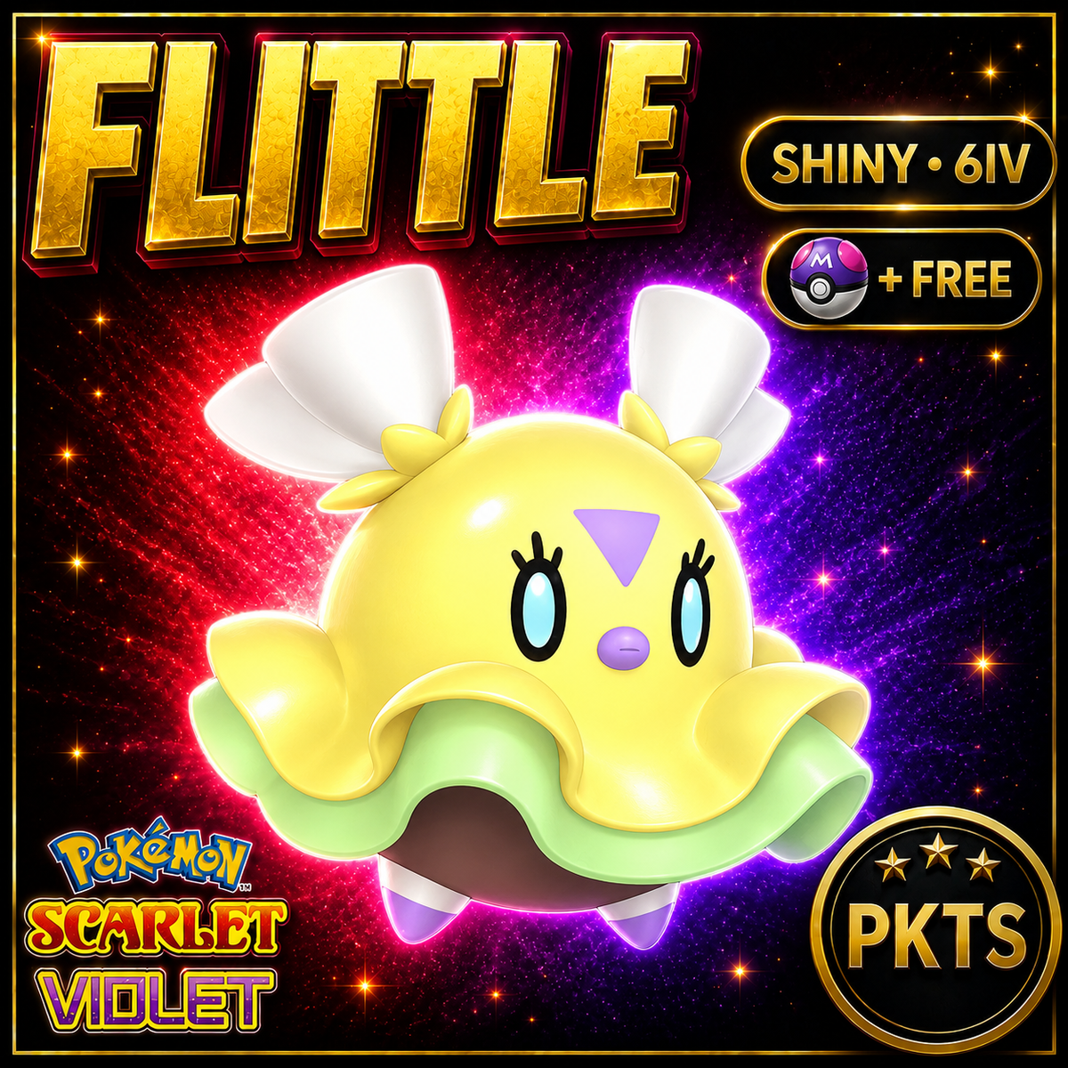 Shiny Flittle 6IV Pokémon Scarlet Violet Link Trade | PKTS