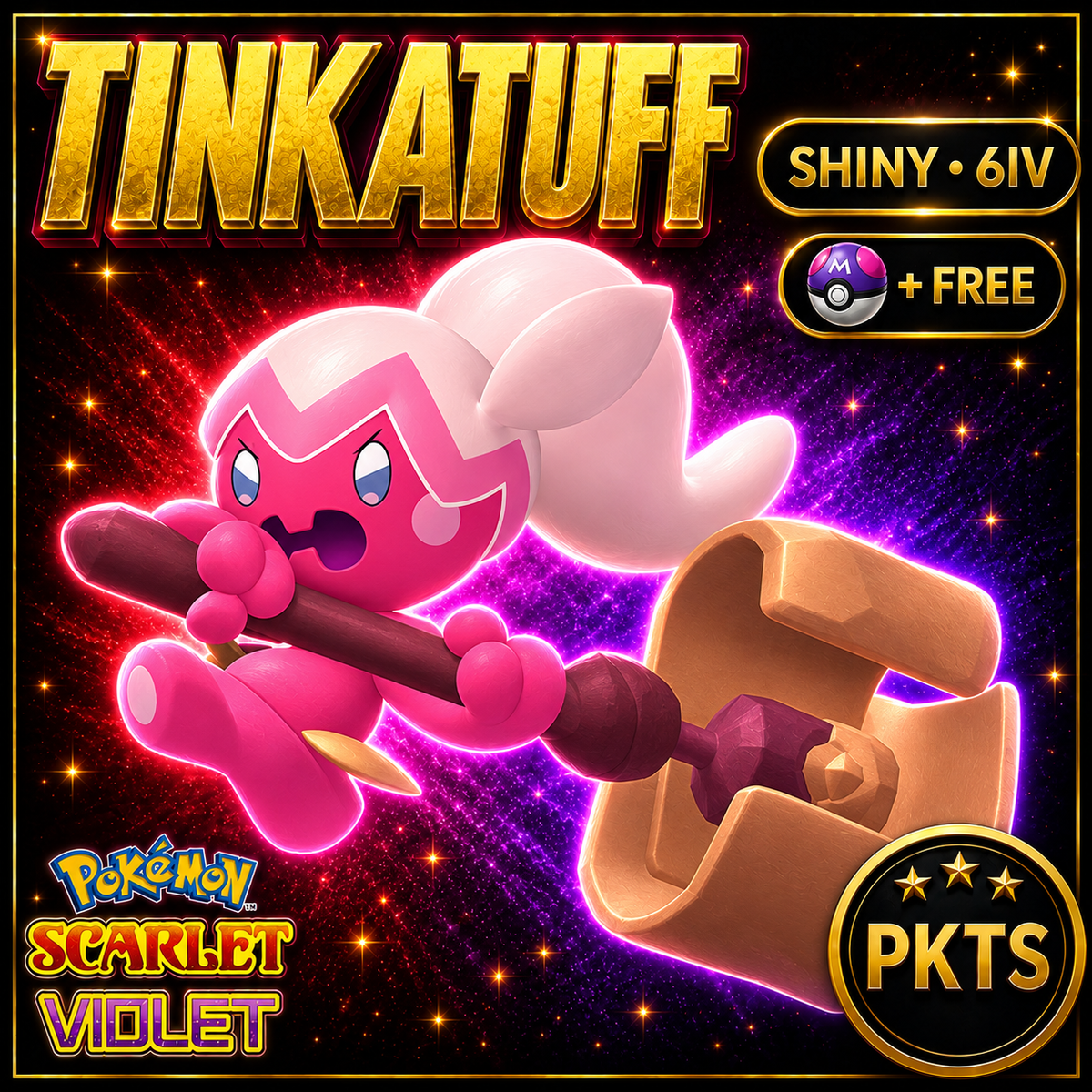 Shiny Tinkatuff 6IV Pokémon Scarlet Violet Link Trade | PKTS