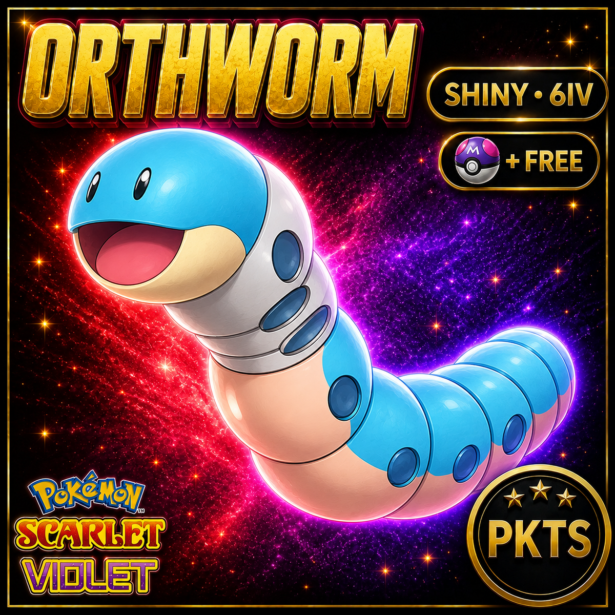 Shiny Orthworm 6IV Pokémon Scarlet Violet Link Trade | PKTS