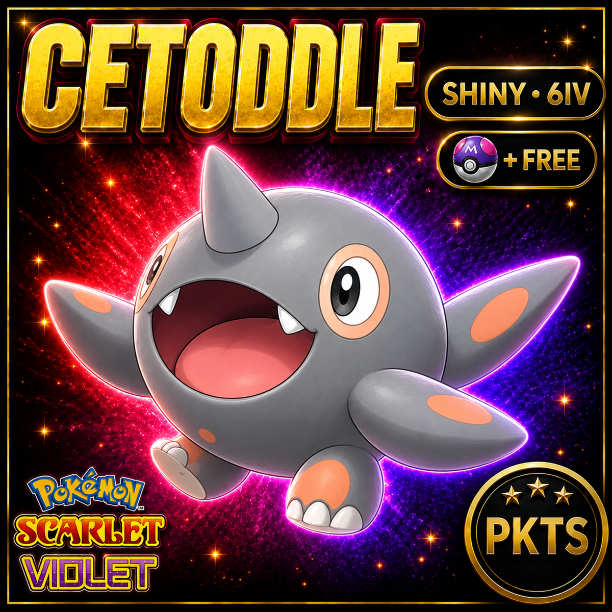 Shiny Cetoddle 6IV Pokémon Scarlet Violet Link Trade | PKTS