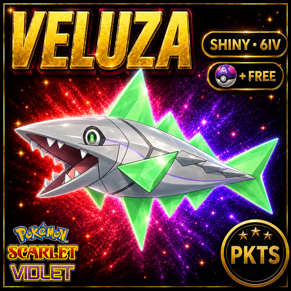 Shiny Veluza 6IV Pokémon Scarlet Violet Link Trade | PKTS