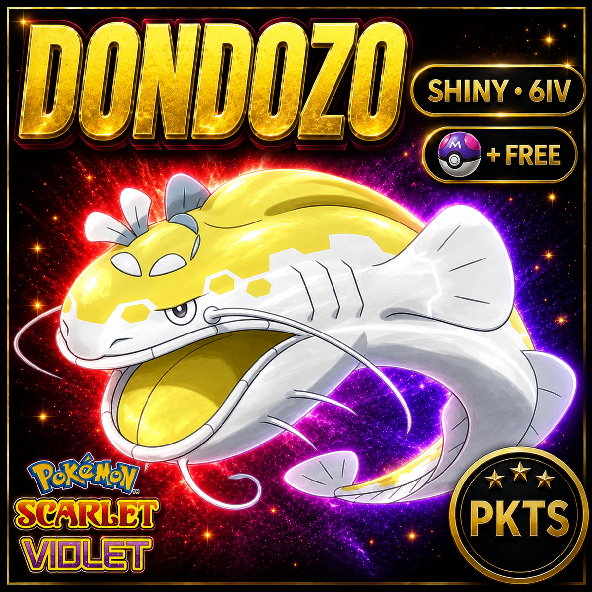 Shiny Dondozo 6IV Pokémon Scarlet Violet Link Trade | PKTS
