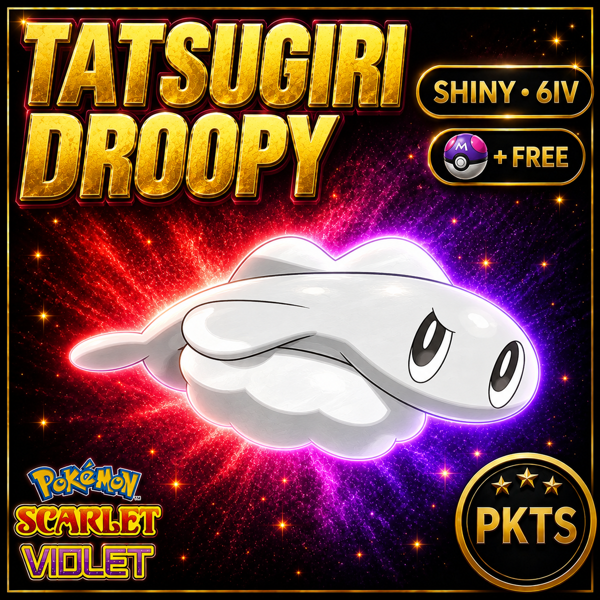 Shiny Tatsugiri Droopy 6IV Pokémon Scarlet Violet Link Trade | PKTS