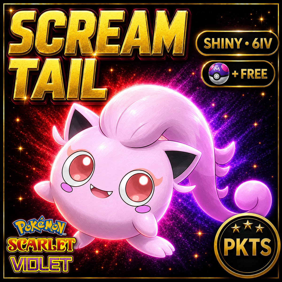 Shiny Scream Tail 6IV Pokémon Scarlet Violet Link Trade | PKTS