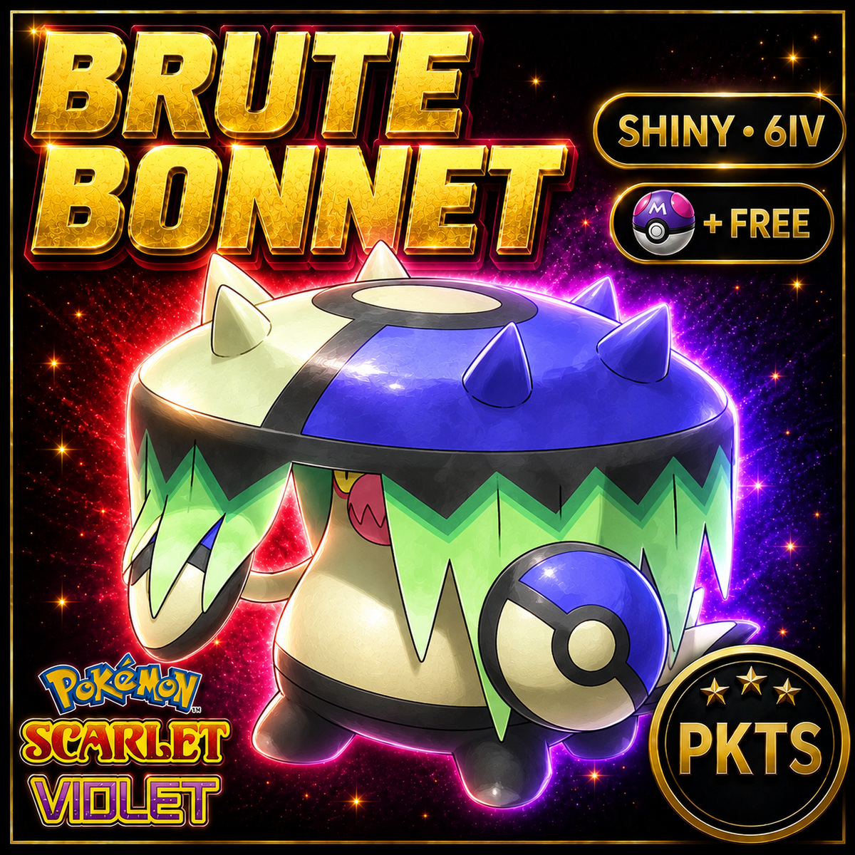 Shiny Brute Bonnet 6IV Pokémon Scarlet Violet Link Trade | PKTS