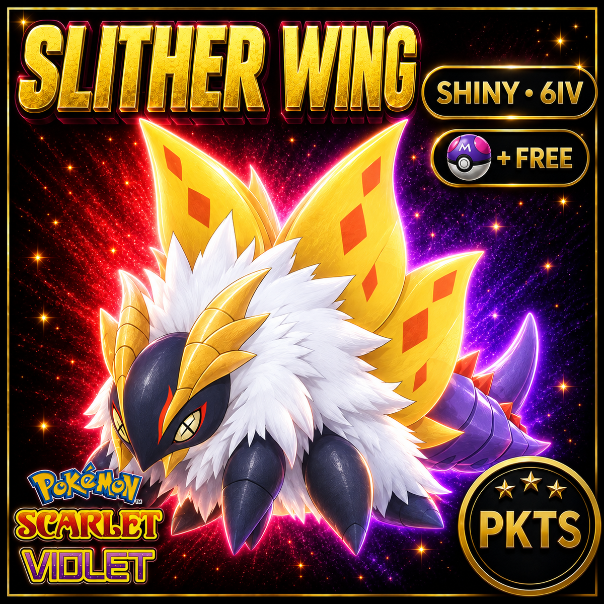 Shiny Slither Wing 6IV Pokémon Scarlet Violet Link Trade | PKTS
