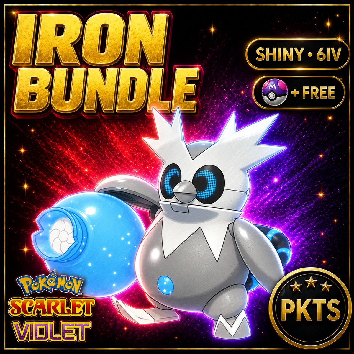Shiny Iron Bundle 6IV Pokémon Scarlet Violet Link Trade | PKTS