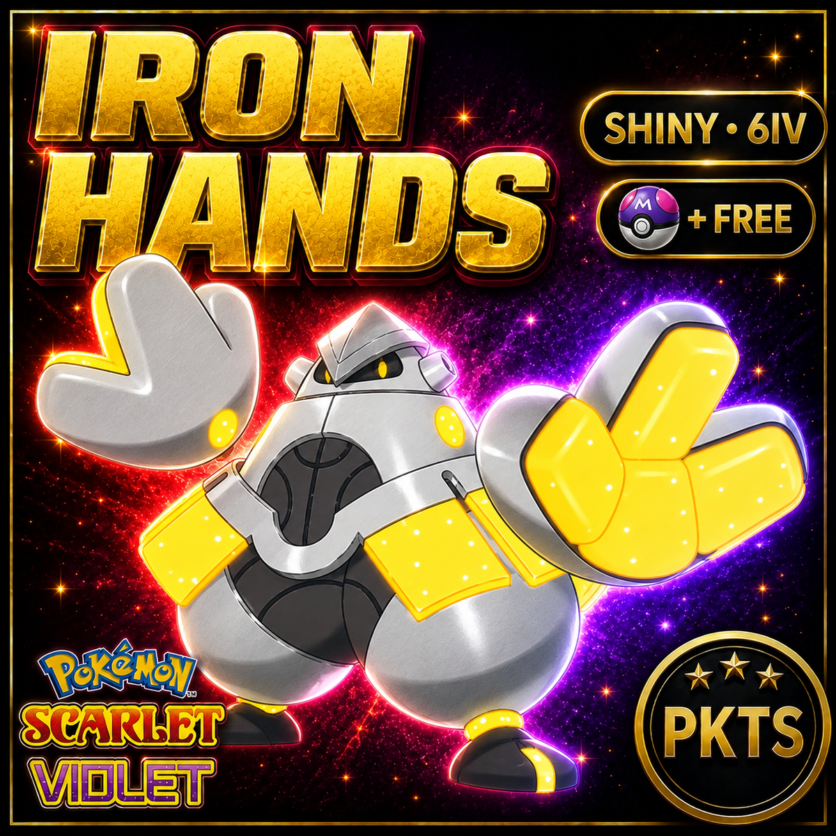 Shiny Iron Hands 6IV Pokémon Scarlet Violet Link Trade | PKTS