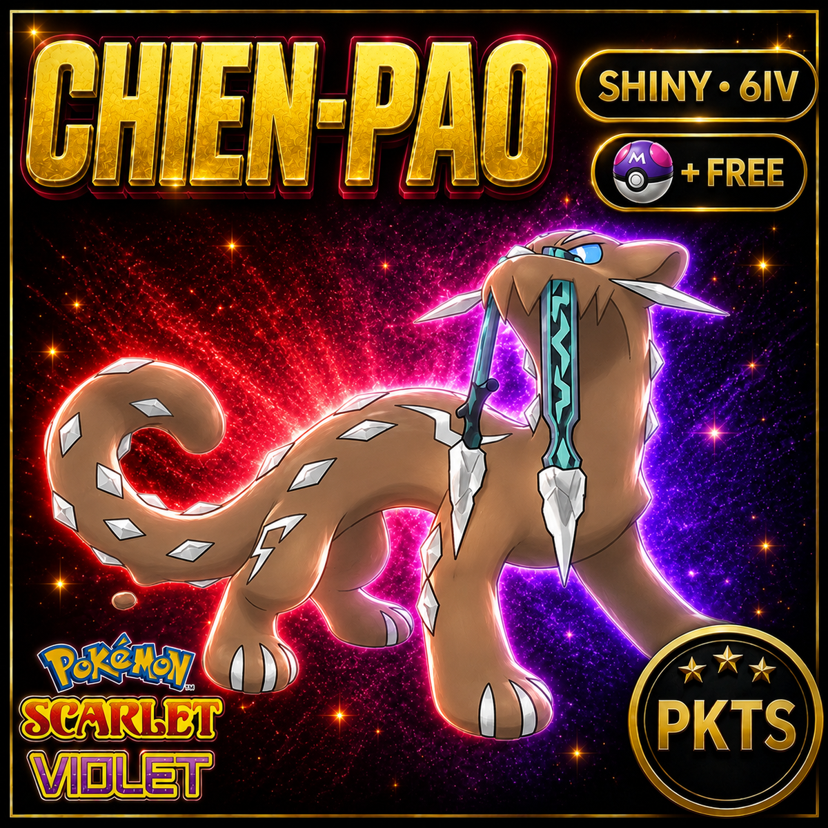 Shiny Chien-Pao 6IV Pokémon Scarlet Violet Link Trade | PKTS