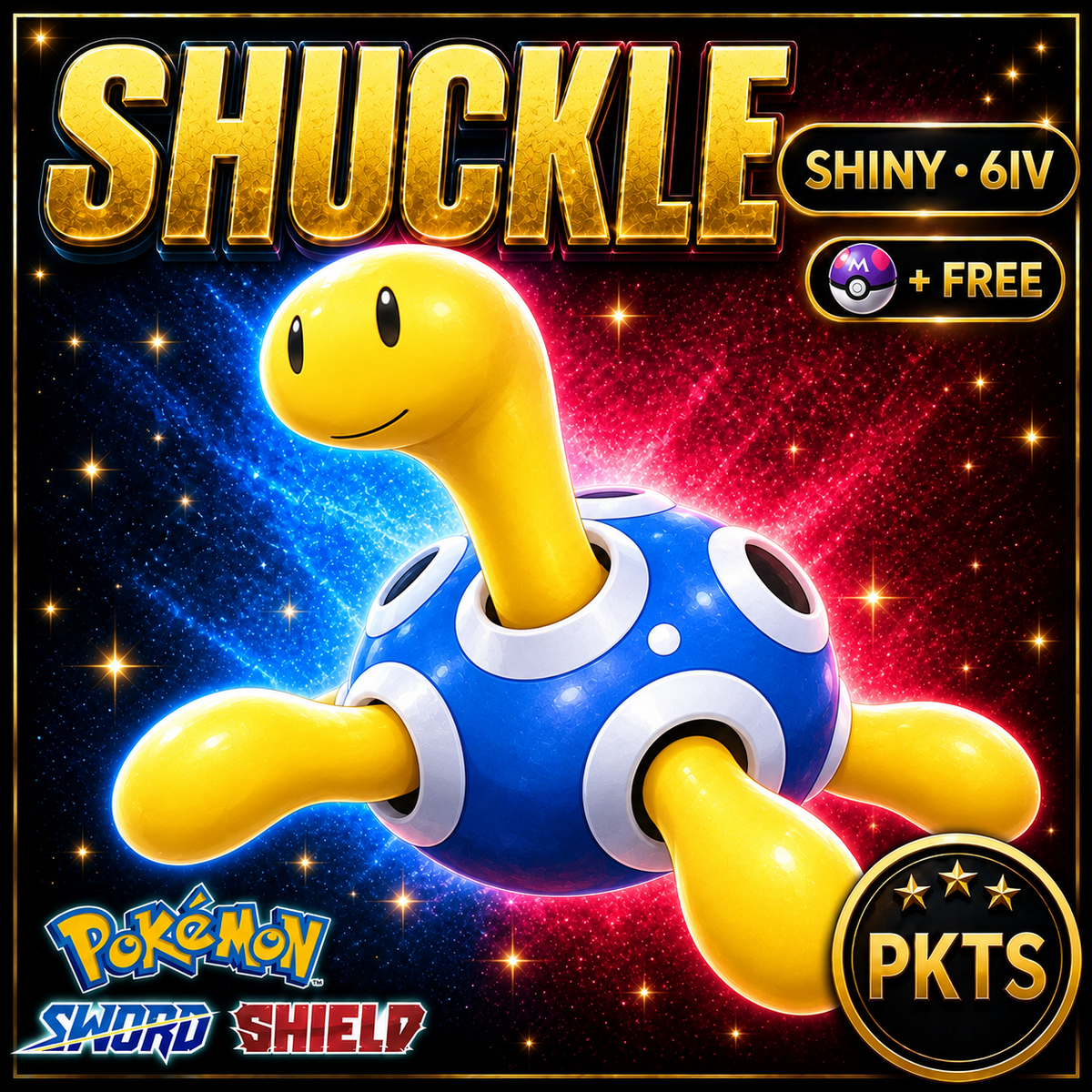 Shiny Shuckle Pokémon Sword Shield 6IV PKTS Image 1