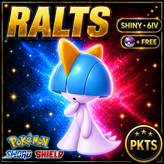 Shiny Ralts Pokémon Sword Shield 6IV PKTS Image 1